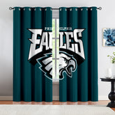 Philadelphia Eagles Football League Curtains Blackout Window Treatments Drapes Room Decor