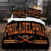 Philadelphia Flyers Hockey Duvet Cover Quilt Case Pillowcase Bedding Set Without Filler