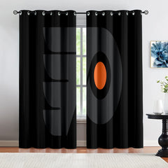 Philadelphia Flyers Hockey League Blackout Curtains Drapes For Window Treatment Set