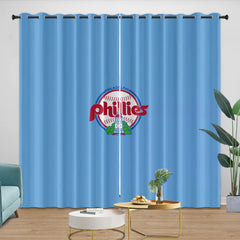 Philadelphia Phillies Blackout Curtain for Living Room Bedroom Window Treatment