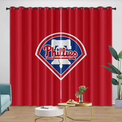 Philadelphia Phillies Blackout Curtain for Living Room Bedroom Window Treatment