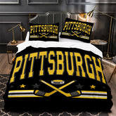 Pittsburgh Penguins Hockey Duvet Cover Quilt Case Pillowcase Bedding Set Without Filler