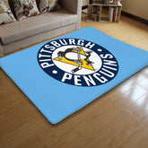 Pittsburgh Penguins Hockey League Carpet Living Room Bedroom Mats Kitchen Bathroom Rugs