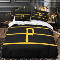 Pittsburgh Pirates Duvet Cover Quilt Case Pillowcase Bedding Set Without Filler