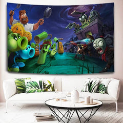 Plants vs Zombies Wall Decor Hanging Tapestry Home Bedroom Living Room Decoration