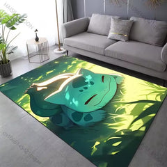 Pokemon Bulbasaur Cartoon Carpet Living Room Bedroom Mats Kitchen Bathroom Rugs