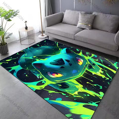 Pokemon Bulbasaur Cartoon Carpet Living Room Bedroom Mats Kitchen Bathroom Rugs