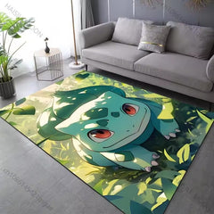 Pokemon Bulbasaur Cartoon Carpet Living Room Bedroom Mats Kitchen Bathroom Rugs