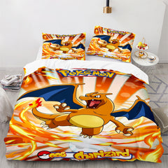 Pokemon Pikachu Charizard Duvet Cover Quilt Cover Pillowcase Bedding Set Bedroom Decor
