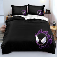 Pokemon Pikachu Gengar Duvet Cover Quilt Cover Pillowcase Bedding Set