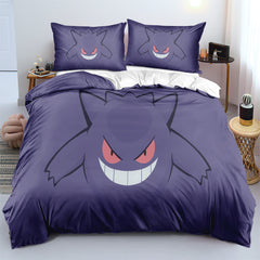Pokemon Pikachu Gengar Duvet Cover Quilt Cover Pillowcase Bedding Set