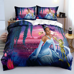Princess and Frog 3D Printed Duvet Cover Quilt Cover Pillowcase Bedding Set