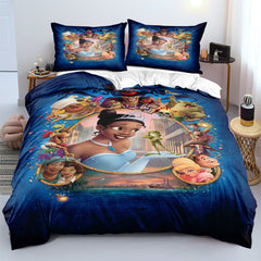 Princess and Frog 3D Printed Duvet Cover Quilt Cover Pillowcase Bedding Set