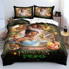 Princess and Frog 3D Printed Duvet Cover Quilt Cover Pillowcase Bedding Set