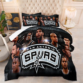 San Antonio Spurs Basketball Comforter Pillowcase Sets Blanket All Season Reversible Quilted Duvet