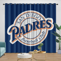 San Diego Padres Blackout Curtain for Living Room Bedroom Window Treatment