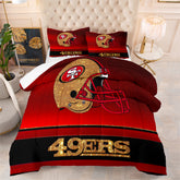 San Francisco 49ers Football Team Comforter Pillowcase Sets Blanket All Season Reversible Quilted Duvet