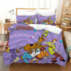 Scooby Doo Duvet Cover Quilt Case Pillowcase Bedding Set Bedroom Decor