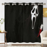 Scream Horror Movie Blackout Curtains Drapes for Window Treatment Set