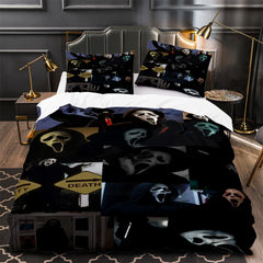 Scream Horror Movie Duvet Cover Quilt Case Pillowcase Bedding Set Without Filler