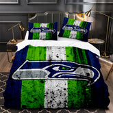 Seattle Seahawks Footbball Duvet Cover Quilt Case Pillowcase Bedding Set Without Filler