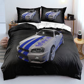 Skyline Car Duvet Cover Quilt Cover Pillowcase Bedding Set
