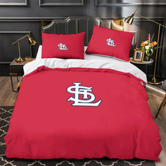 St Louis Cardinals Duvet Cover Quilt Case Pillowcase Bedding Set Without Filler