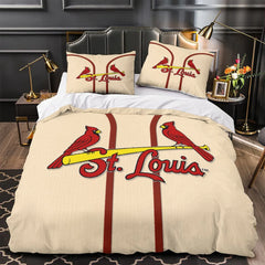 St Louis Cardinals Duvet Cover Quilt Case Pillowcase Bedding Set Without Filler