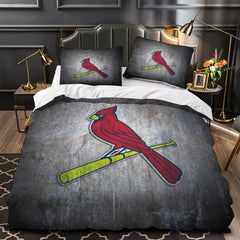St Louis Cardinals Duvet Cover Quilt Case Pillowcase Bedding Set Without Filler