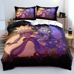 Sundrop and Moondrop Fnaf Duvet Cover Quilt Case Pillowcase Bedding Set