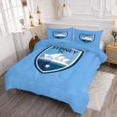 Sydney FC Soccer Comforter Pillowcase Sets Blanket All Season Reversible Quilted Duvet