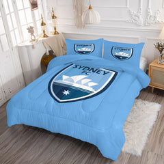 Sydney FC Soccer Comforter Pillowcase Sets Blanket All Season Reversible Quilted Duvet