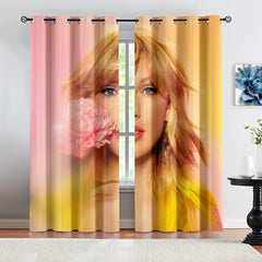 Taylor Swift Blackout Curtain Drapes for Living Room Bedroom Window Treatment