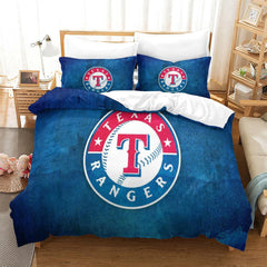 Texas Rangers Duvet Cover Quilt Case Pillowcase Bedding Set Without Filler