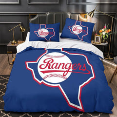 Texas Rangers Duvet Cover Quilt Case Pillowcase Bedding Set Without Filler