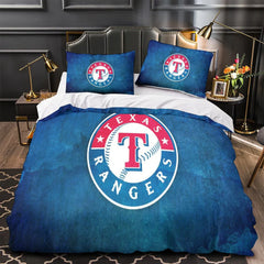 Texas Rangers Duvet Cover Quilt Case Pillowcase Bedding Set Without Filler