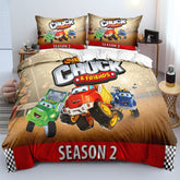 The Adventures of Chuck and friends Duvet Cover Quilt Case Pillowcase Bedding Set
