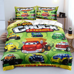 The Adventures of Chuck and friends Duvet Cover Quilt Case Pillowcase Bedding Set