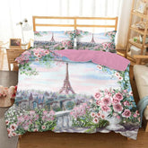 The Eiffel Tower La Tour Eiffel Duvet Cover Quilt Case Pillowcase Bedding Set