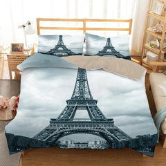 The Eiffel Tower La Tour Eiffel Duvet Cover Quilt Case Pillowcase Bedding Set