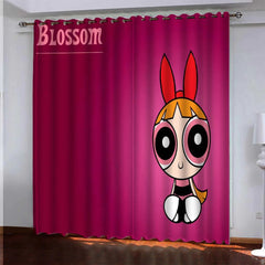 The Powerpuff Girls Blackout Curtain for Window Treatment Set for Living Room Bedroom