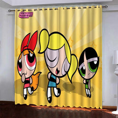 The Powerpuff Girls Blackout Curtain for Window Treatment Set for Living Room Bedroom