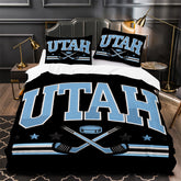 Utah Mammoth Hockey Duvet Cover Quilt Case Pillowcase Bedding Set Without Filler