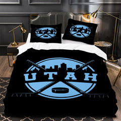 Utah Mammoth Hockey Duvet Cover Quilt Case Pillowcase Bedding Set Without Filler