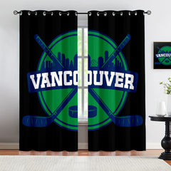 Vancouver Canucks Blackout Curtains Drapes For Window Treatment Set