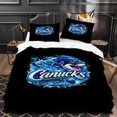 Vancouver Canucks Hockey Duvet Cover Quilt Case Pillowcase Bedding Set Without Filler