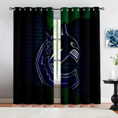 Vancouver Canucks Hockey League Blackout Curtains Drapes For Window Treatment Set