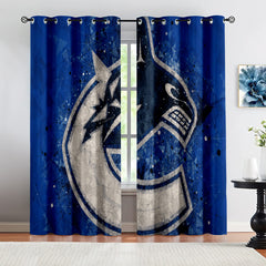 Vancouver Canucks Hockey League Blackout Curtains Drapes For Window Treatment Set