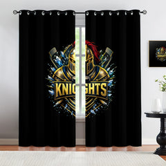 Vegas Golden Knights Blackout Curtains Drapes For Window Treatment Set