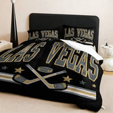 Vegas Golden Knights Hockey League Comforter Pillowcase Sets Blanket All Season Reversible Quilted Duvet